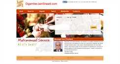 Desktop Screenshot of digamberjainshaadi.com