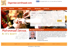 Tablet Screenshot of digamberjainshaadi.com